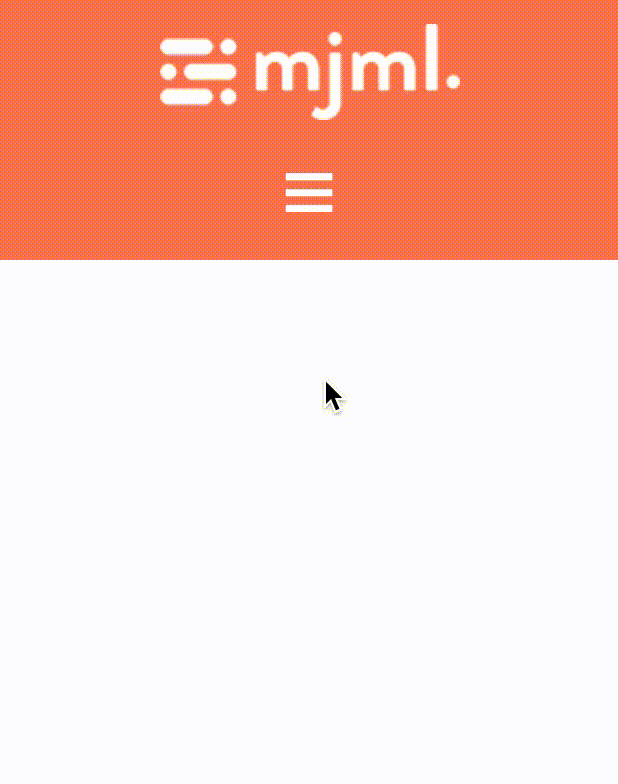 hamburger mode animation shows menu expansion after clicking hamburger icon