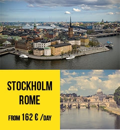Stockholm, Rome : from 162 € / day